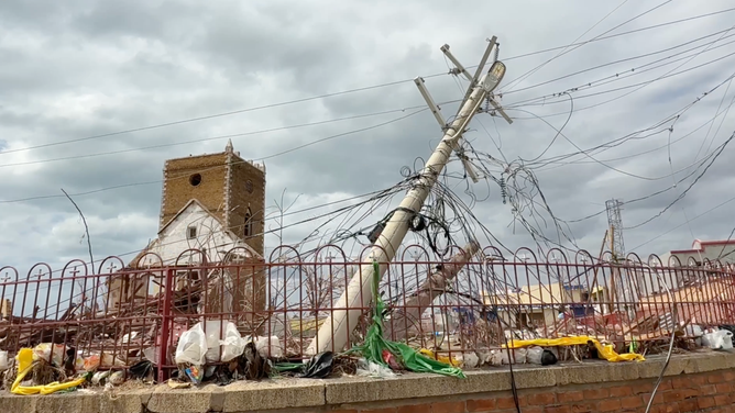 Some of the damage seen in Black River, Jamaica, two weeks after Hurricane Melissa made landfall.